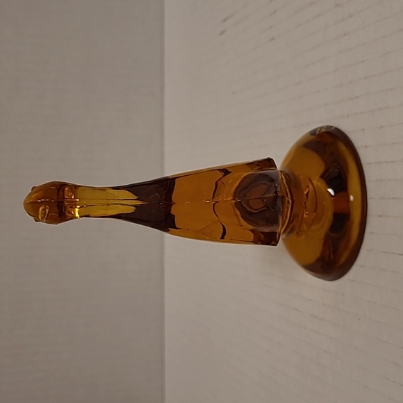 Vintage Amber Art Glass Duck - Picture 7 of 16